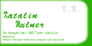 katalin mulner business card